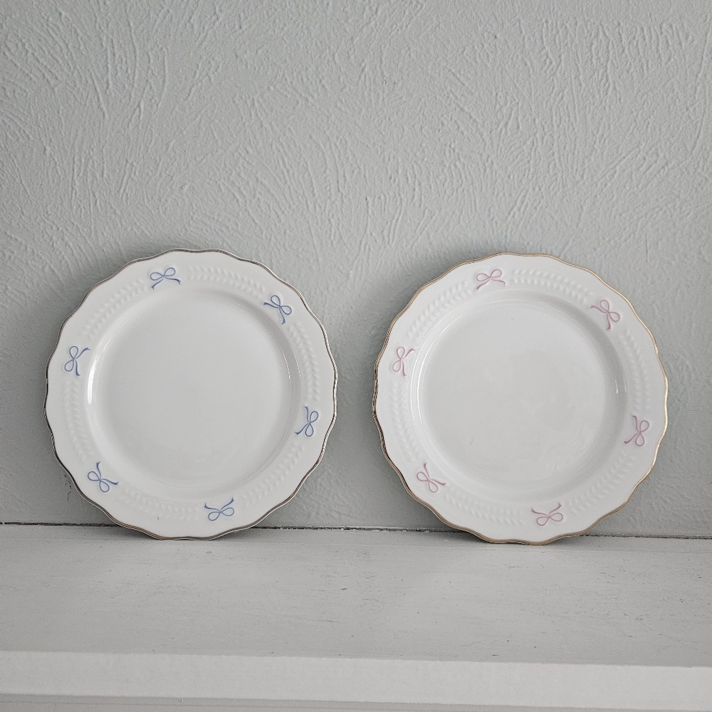 Yedi Houseware Scalloped Edge Bow Plate- Set Of 2 Replacements